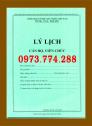 Địa chỉ bán mẫu lý lịch cán bộ viên chức mẫu 1a-bnv/2007