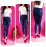 Quần jean lưng cao wash rách tag túi (QD130)