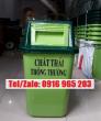 Thùng rác bập bênh 60 lít màu xanh lá, thùng rác nắp lật nhựa hdpe