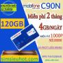 C90N MobiFone 4G ưu đãi 120GB data + 1050 phút gọi