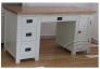 Bàn làm việc gỗ sồi Mỹ màu trắng nóc sồi Dài 150cm
