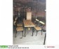 Bộ bàn ghế cafe mặt gỗ chân kim loại