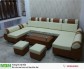 Bộ sofa nâu kem mới đẹp hiện đại