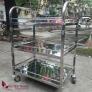 Xe Đẩy Inox 3 Tầng 2 Bát