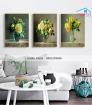 Tranh Canvas Bộ 3 lọ hoa siêu rẻ, đẹp
