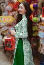 Vải áo dài đẹp in 3D AH LA