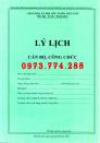 Mua quyển lý lịch cán bộ công chức ở đâu