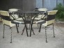 Bàn ghế nhựa giả mây sân vườn cafe