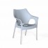 Ghế nhựa trắng inox
