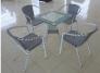 Bàn ghế cafe mây nhựa giá rẻ tại xưởng sản xuất HGH 392