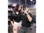 Áo sơ mi cặp nam nữ Quảng Châu thêu ngôi sao