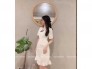 Đầm nhún đuôi cá nơ