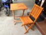 Bàn ghế GỔ cafe mây nhựa giá rẻ tại xưởng sản xuất HGH 582
