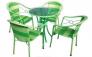 Bàn ghế cafe mây nhựa giá rẻ tại xưởng sản xuất HGH 860