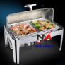 Nồi hâm nóng buffet chữ nhật 2 Ngăn Inox BF61363-2