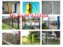 Hàng rào cột trái đào D5a50x150, D5a50x200 sơn tĩnh điện