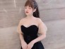 Đầm suông phối lưới bi kèm belt sang