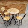 Bàn ghế cafe mây nhựa giá rẻ tại xưởng sản xuất HGH 1165