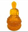 Tượng Phật Dược sư lưu ly màu vàng cam cao 20 cm