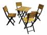 bàn ghế gổ cafe giá rẻ tại xưởng sản xuất HGH 1277