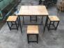 bàn ghế gổ cafe giá rẻ tại xưởng sản xuất HGH 1280