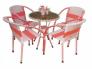 bàn ghế cafe mây nhựa giá rẻ tại xưởng sản xuất HGH 1305