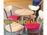 Bàn ghế cf chân sắt giá rẻ