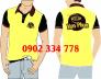 áo thun đồng phục màu vàng nhạt phối đen