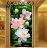 gạch tranh 3d hồ sen đẹp