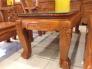 Bộ bàn ghế chạm đào tay rồng gỗ gõ đỏ tay 10-BBG255
