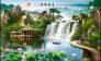 tranh gạch 3d - gạch tranh 3d thác nước