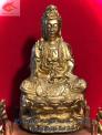 Tượng Phật bà quan âm bằng đồng thau cao 20cm