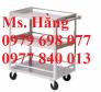 Xe đẩy inox 3 tầng dùng cho bệnh viện, phòng thí nghiệm