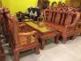 Bộ Bàn Ghế Chạm Đào Vai Cong- Tay 12, 6 Món Mẫu Mới