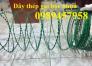 Dây kẽm gai bọc nhựa, dây thép gai hình dao bọc nhựa giá rẻ