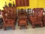 Bộ Bàn Ghế Chạm Đào Vai Cong Mẫu Mới- Tay 12, 6 Món