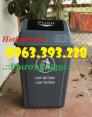 Thùng rác nhựa HDPE 60L, thùng rác nắp bập bênh, thùng rác nắp lật