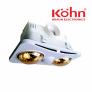 Sưởi Nhà Tắm 2 Bóng Âm Trần Kohn BK02G