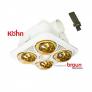 Đèn Sưởi Nhà Tắm 4 Bóng Âm Trần Kohn BU04GR Có Điều Khiển