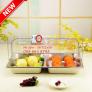 Khay đựng thức ăn trang trí tiệc buffet, đựng bánh ngọt có nắp đậy bằng nhựa mica trong suốt - Phú quốc