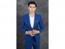 Full set vest owen xanh dương 1 khuy