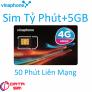 Sim vinaphone 1000phút 5GB tốc độ cao