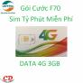 Sim 4G Viettel gọi miễn phí 3GB tốc độ cao