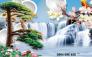 tranh gạch 3d tùng hạc diên niên