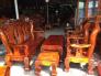 Bộ ghế sa lông gỗ xoan đào mặt gỗ gõ đỏ chạm rồng tay 12