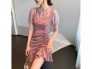 Set nữ yếm caro chân bèo rút dây áo voan