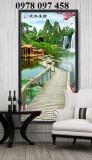 Tranh đẹp phòng khách- tranh gạch 3D