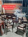 Bộ bàn ghế gỗ hugo giá tại xưỡng