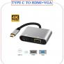 Cáp chuyển Type C ra HDMI + VGA