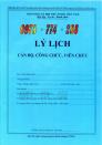 Bán quyển lý lịch cán bộ công chức viên chức theo thông tư 07/2019tt-bnv